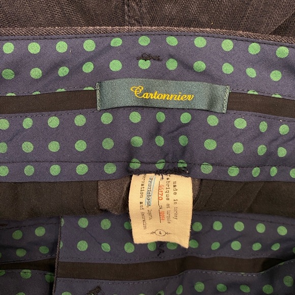 Anthropologie cartonnier wide leg corduroy navy blue pants size 4 - Picture 4 of 7